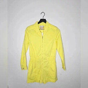 BONPOINT ‎ Yellow Shortall long sleeve Romper in Yellow Size XS NWT
